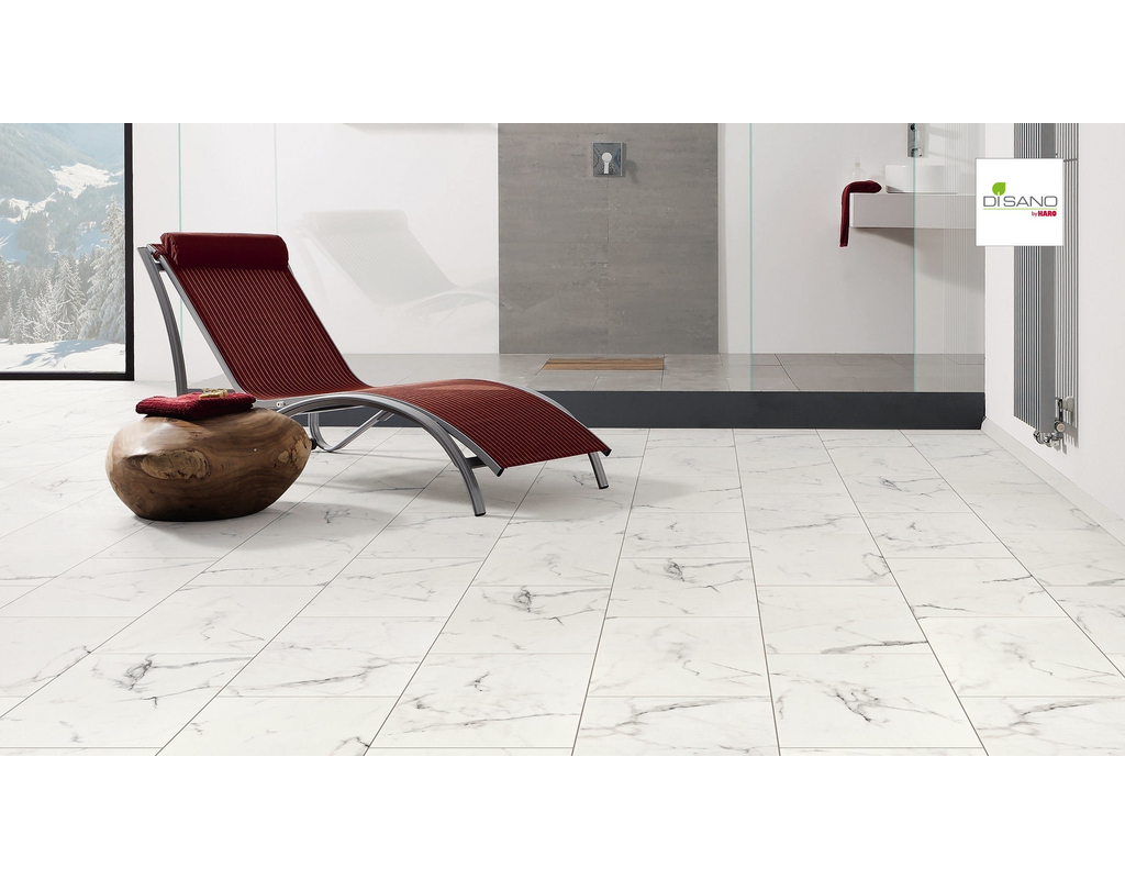 Designboden DISANO SmartAqua TC Piazza 4V Marmor weiß Steinstrukt. 631x313x6,5mm