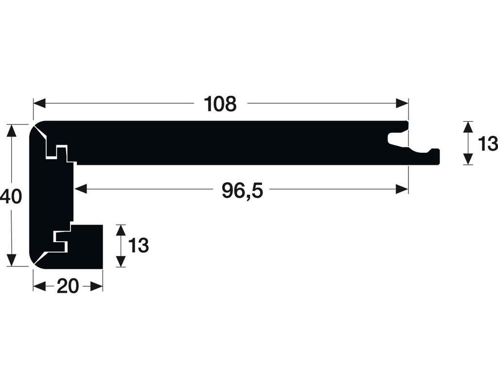 Treppenkante Parkett U-Profil 2150x13mm