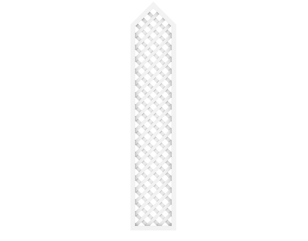 Longlife Diagonal-Giebel weiß 40x180 (200)cm