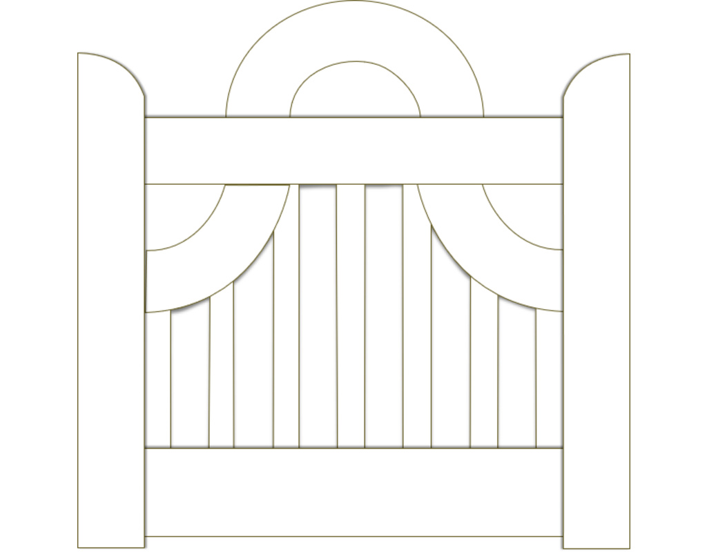 Pforte Ammerland Nadelholz weiß 100 x 90/80/100 cm