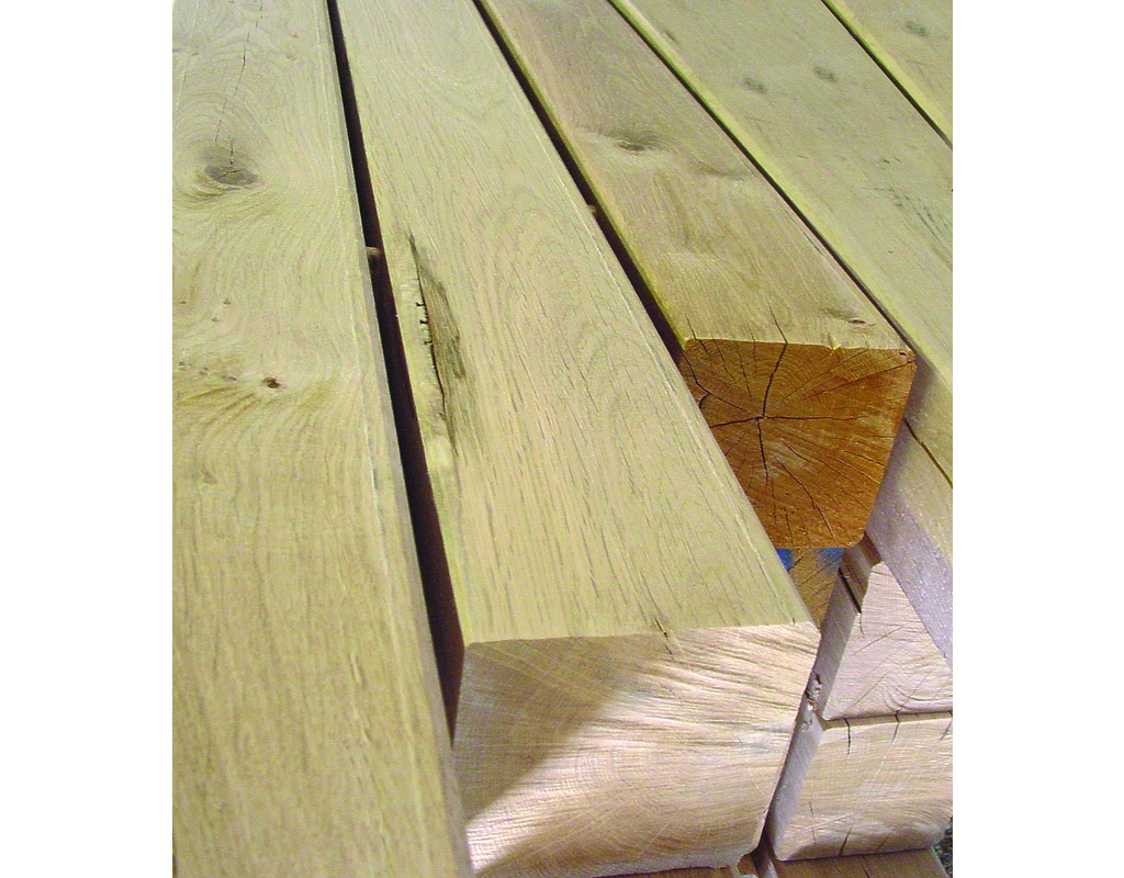 Eiche-Pfosten unbehandelt 11 x 11 cm Eiche-Pfosten unbehandelt 11 x 11 cm