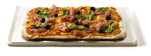 Pizzastein rechteckig 44 x 30 cm mit (Backblech)