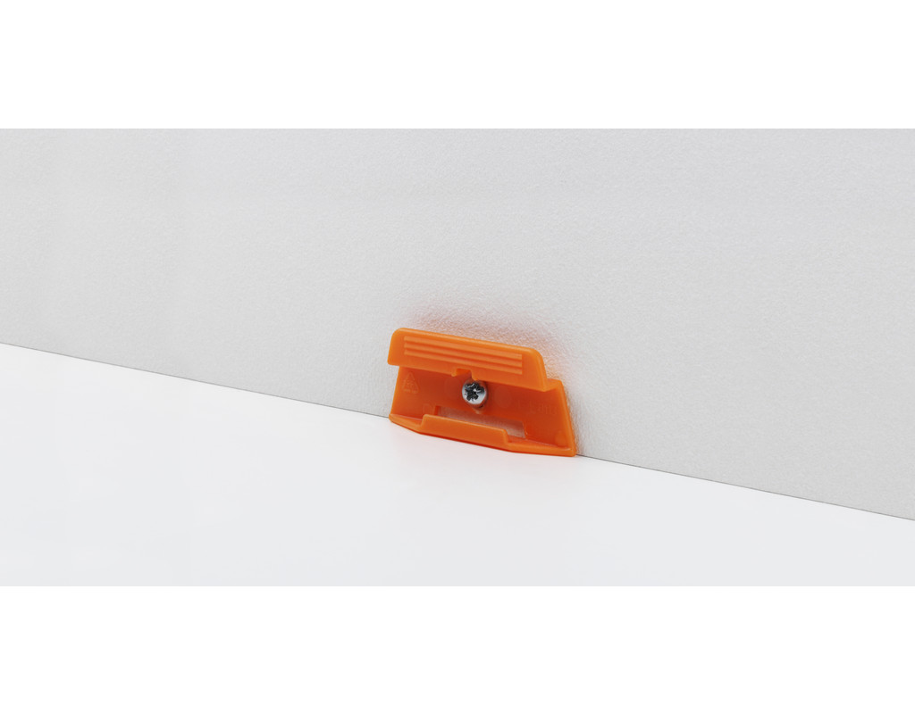 Leistenclip orange für ASL 3 und ASL 6, inkl. Schrauben und Dübel, 24 Stück für 10 lfm