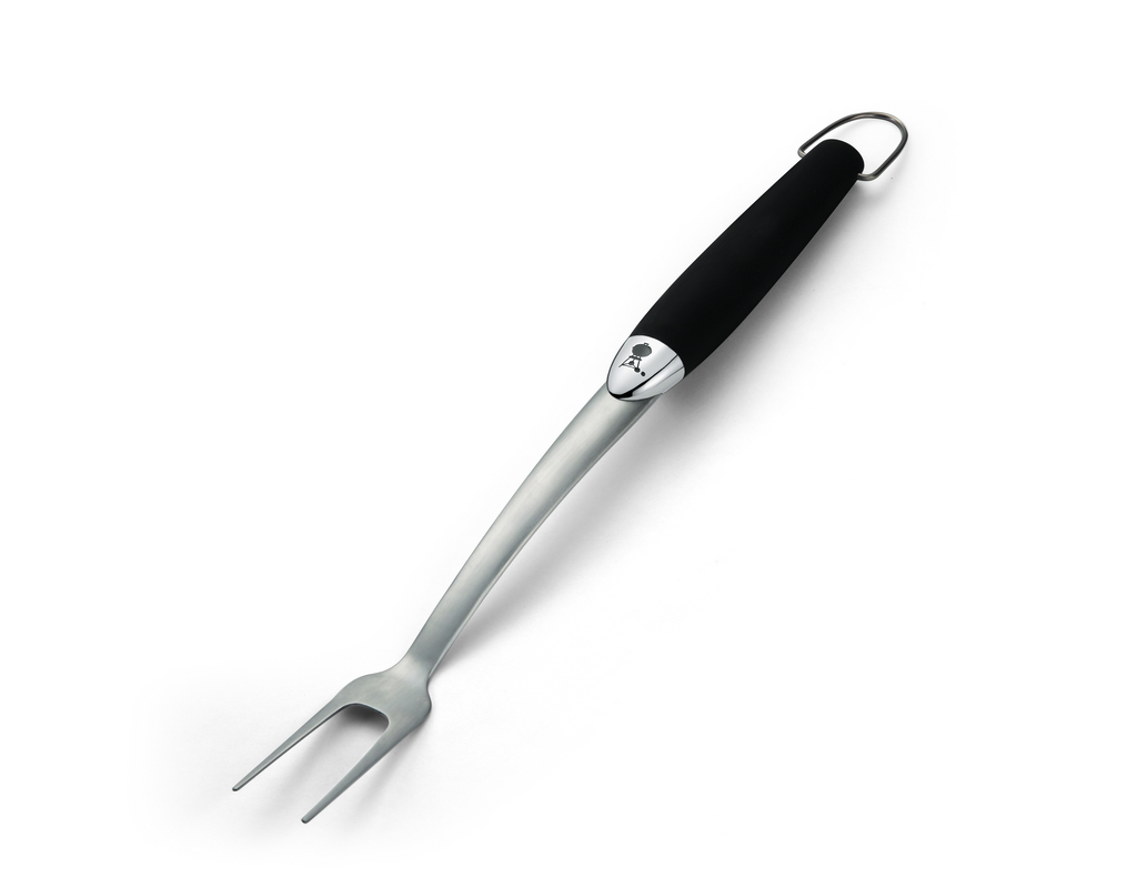 Premium Grillgabel Edelstahl, Schwarz