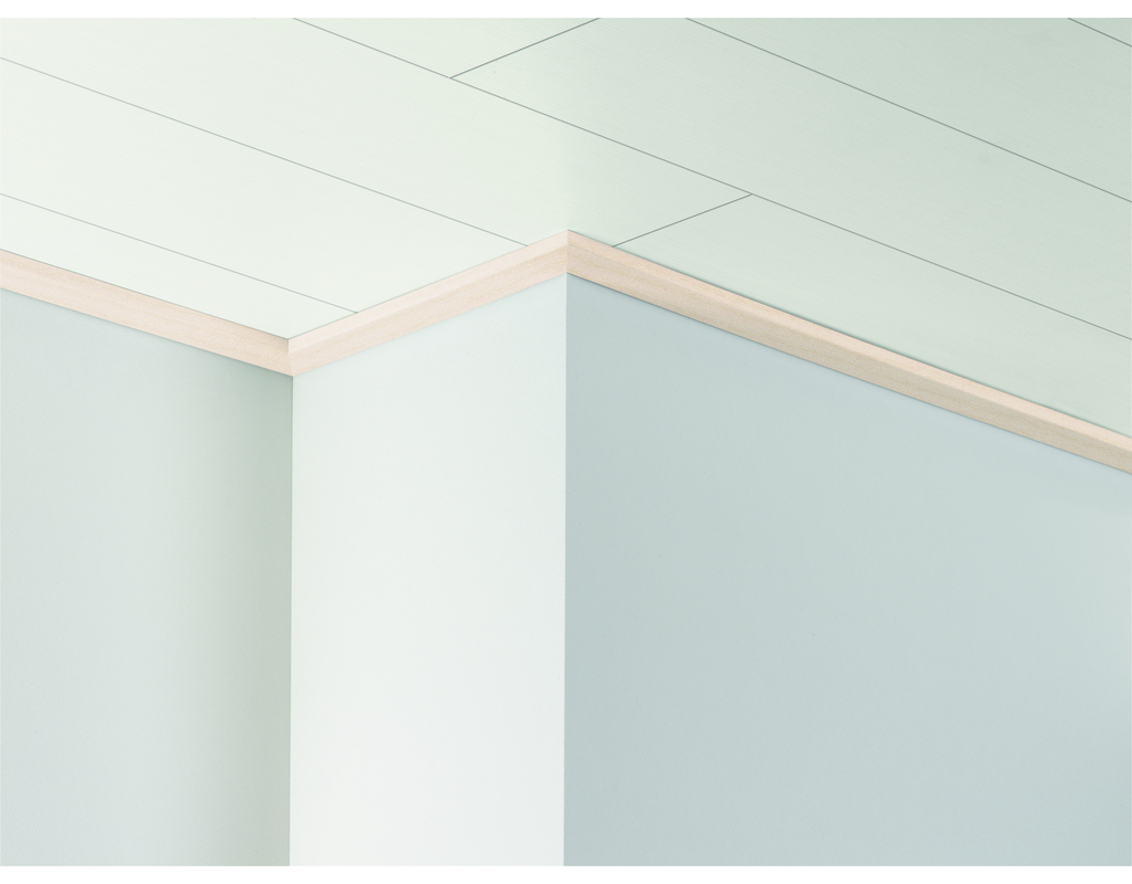 Deckenleiste DAL 3 Esche perlbeige Dekor 2570x34x12 mm