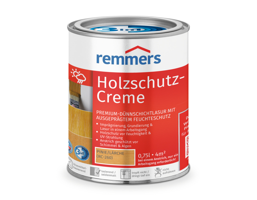 Holzschutz-Creme Pinie/Lärche 750 ml