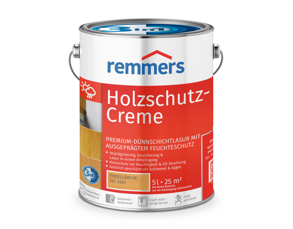 Holzschutz-Creme Pinie/Lärche 5 l
