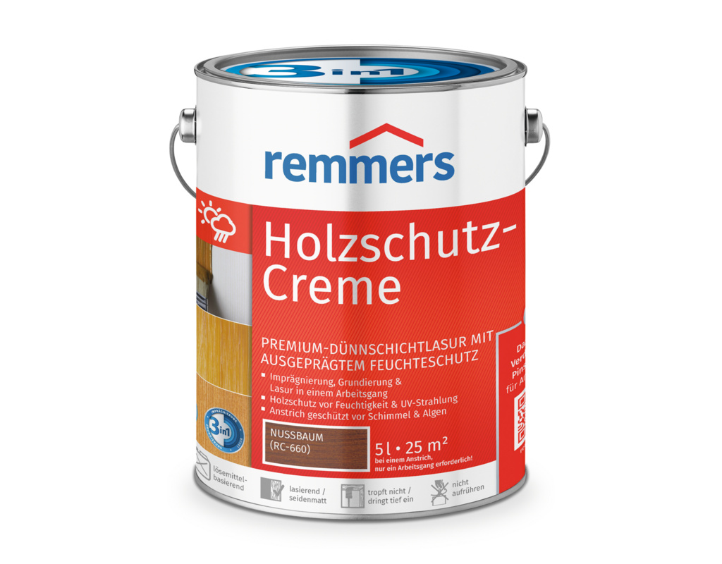 Holzschutz-Creme Nussbaum 5 l