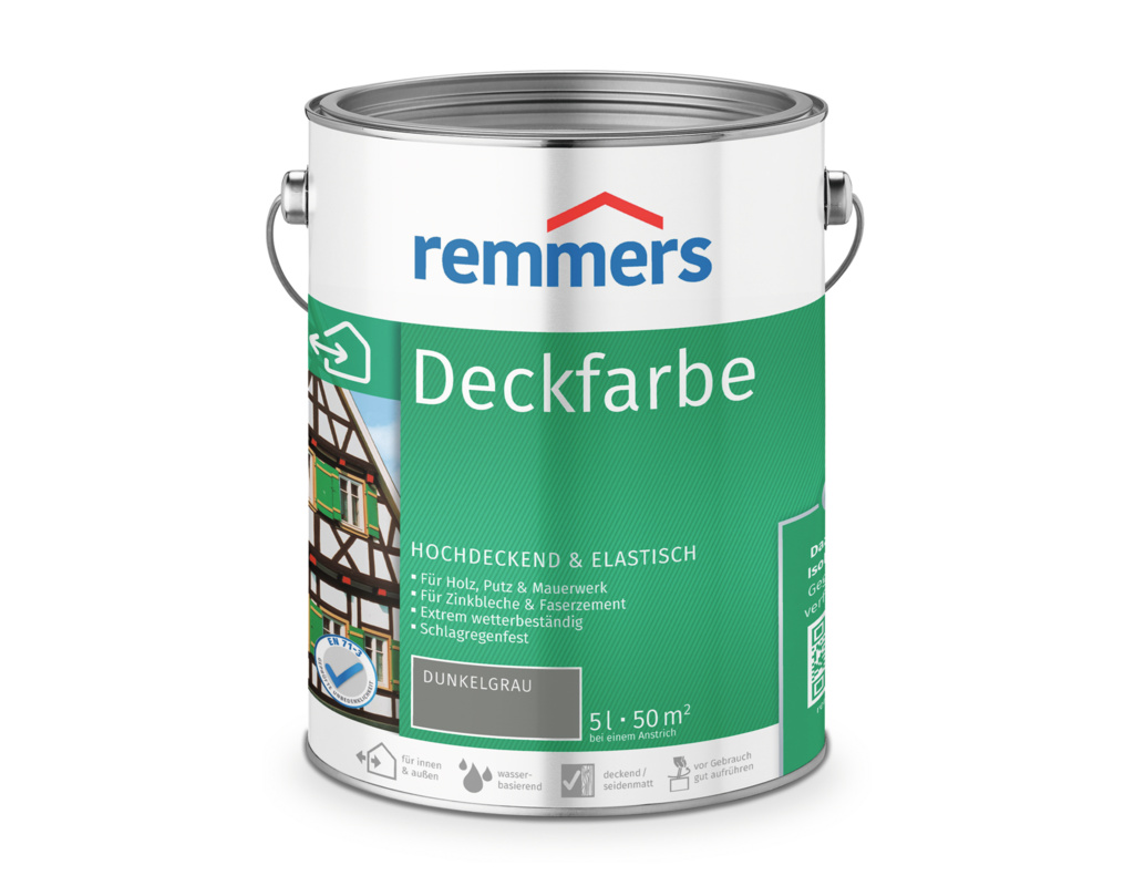 Deckfarbe Dunkelgrau 5 l