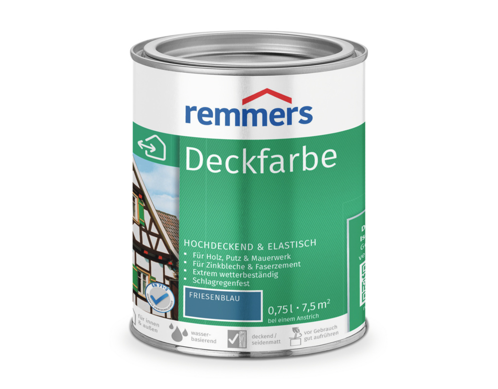 Deckfarbe Friesenblau 750 ml