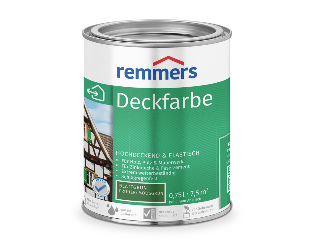 Deckfarbe Moosgrün 750 ml
