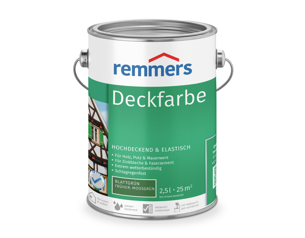 Deckfarbe Moosgrün 2,5 l
