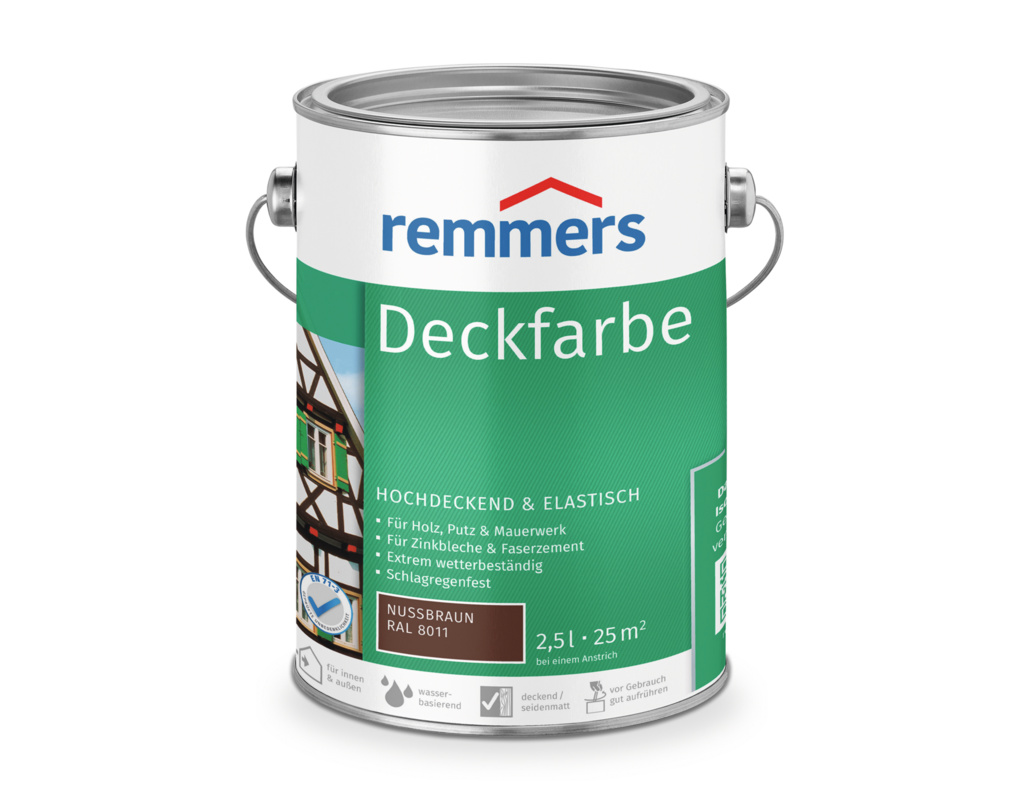 Deckfarbe Nussbraun 2,5 l