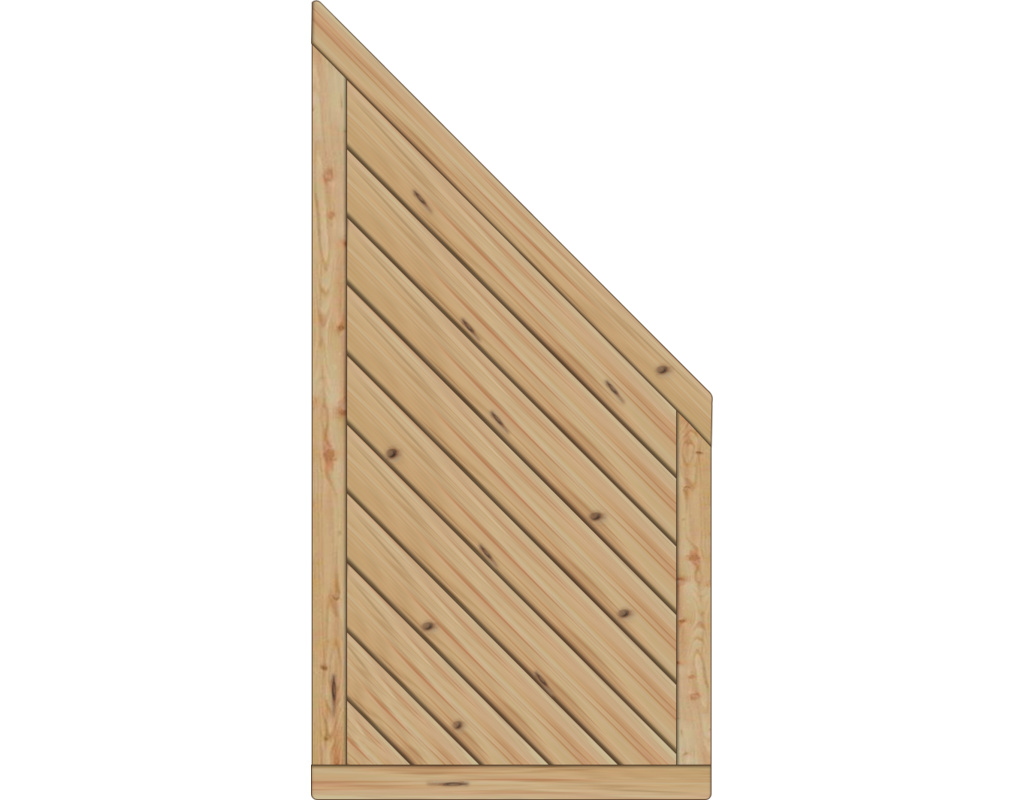 Lugano Dichtelement, Lärche/Douglasie 90x180/90cm Abschluss