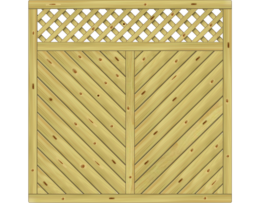 Lugano Dichtelement, Fichte KDI 180x180cm mit Rankgitter