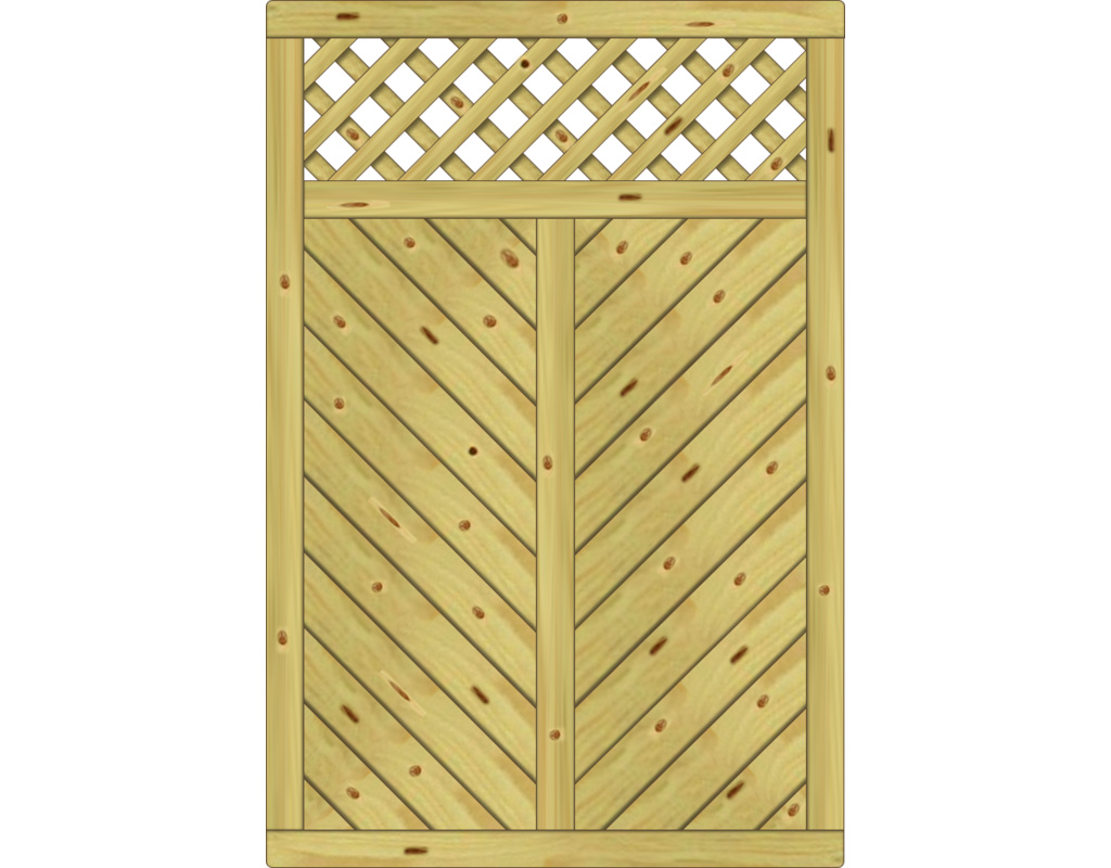 Lugano Dichtelement, Fichte KDI 120x180cm mit Rankgitter