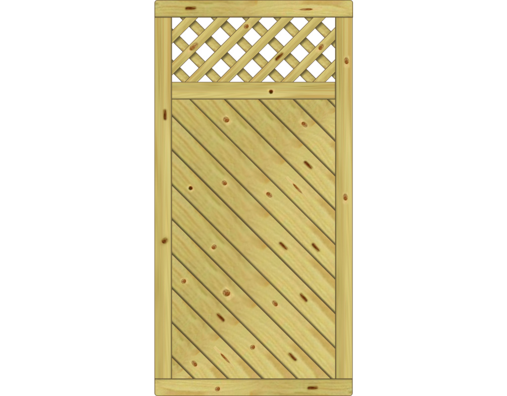 Lugano Dichtelement, Fichte KDI 90x180cm mit Rankgitter