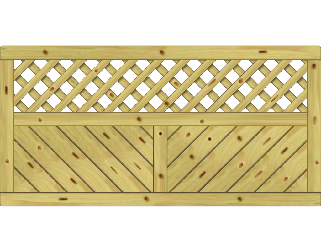 Lugano Vorgartenzaun Fichte KDI 180x90cm mit Rankgitter