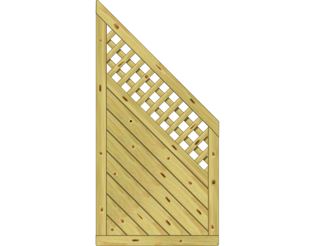 Lugano Dichtelement, Fichte KDI 90x180/90cm Abschluss mit Rankgitter