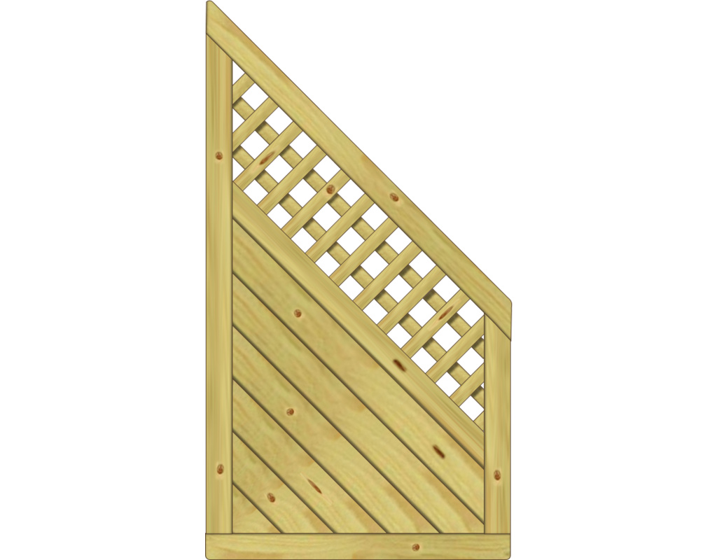 Lyon Dichtelement Fichte KDI 90x165/80cm Abschluss mit Rankgitter