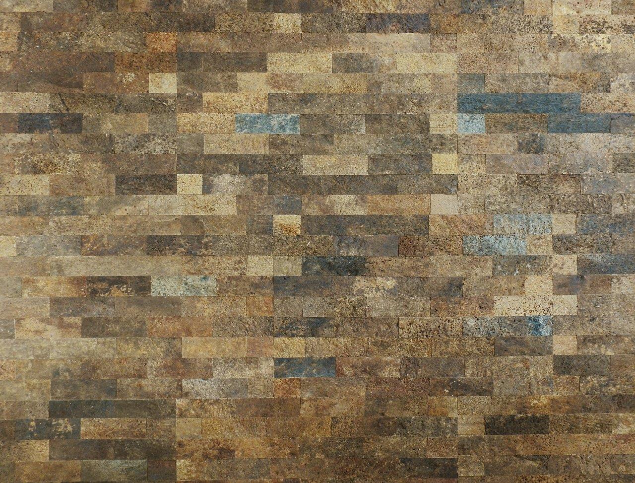 Ziro Wanddesign, Wandkork roh Colonial, aus massiver Korkrinde Zum Verkleben - 7 x 930 x 630 mm