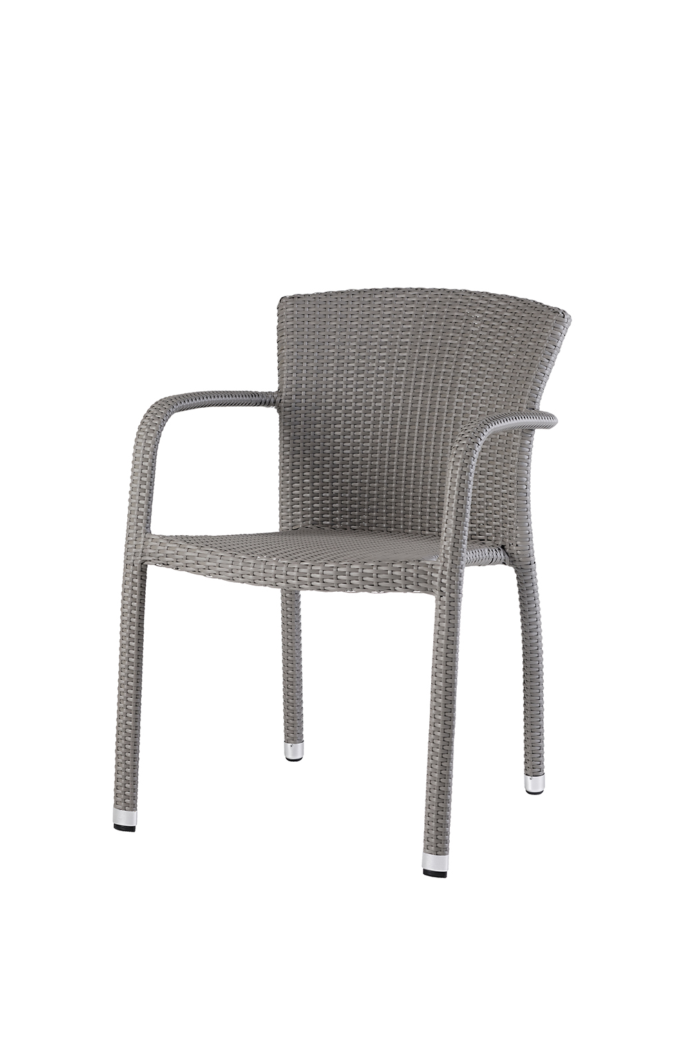 Kingston Armstuhl Geflecht grau