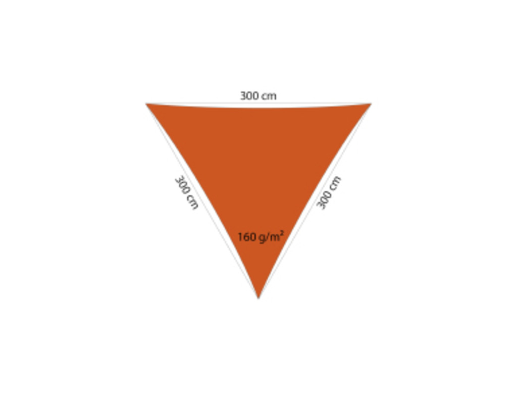 Sonnensegel terracotta 160 g / qm (300x300x300cm)