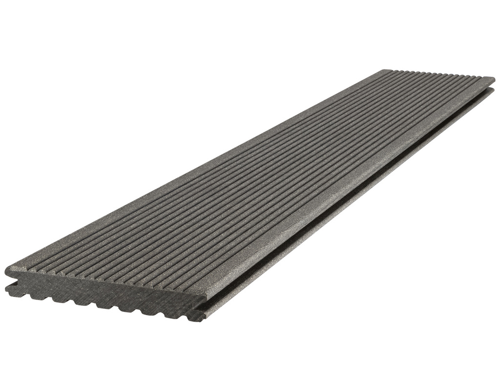 Barfußdiele CLASSIC massiv schiefergrau 4800x145x21mm