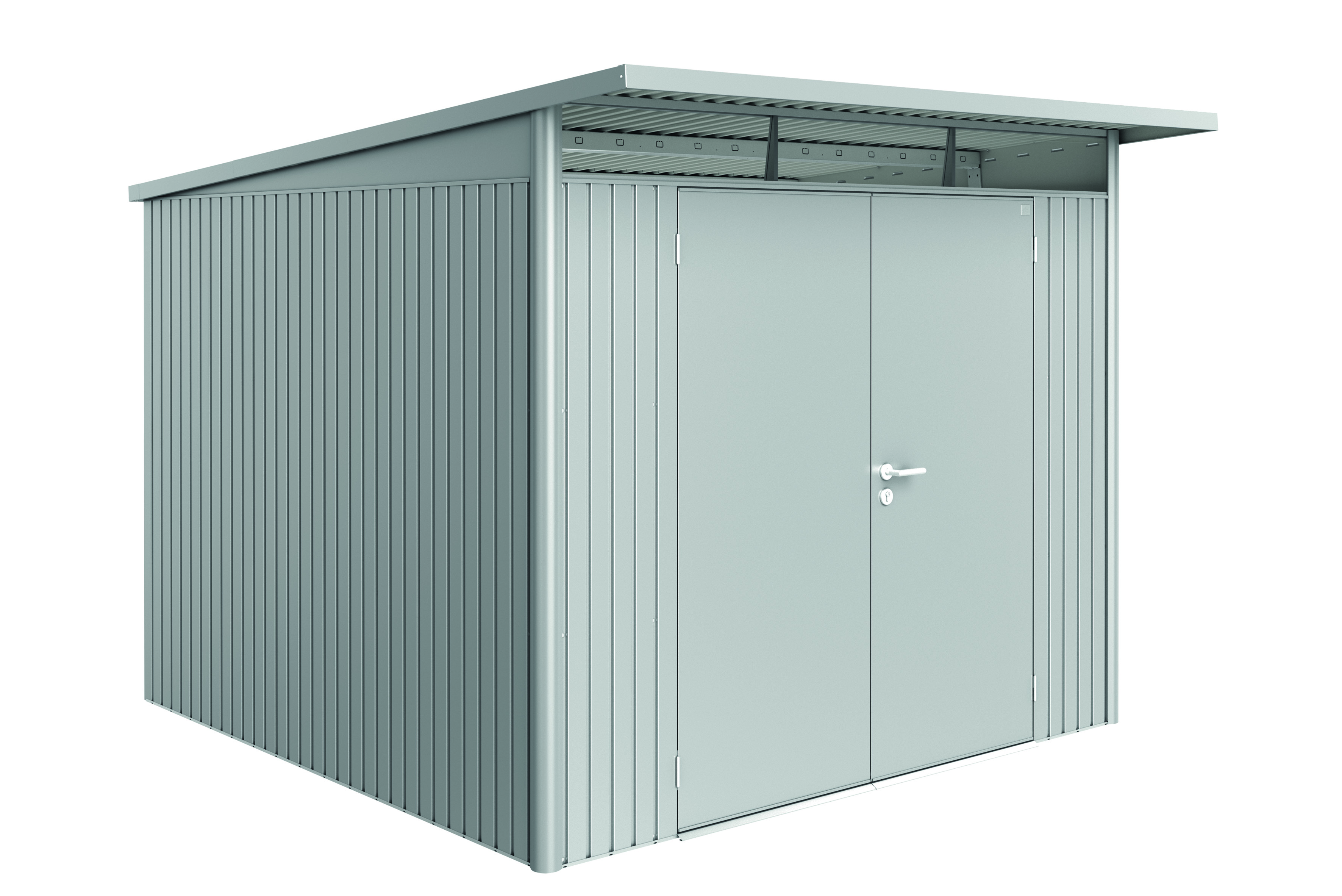 Gerätehaus AvantGarde Gr. XL (silber-metallic, Doppeltür)