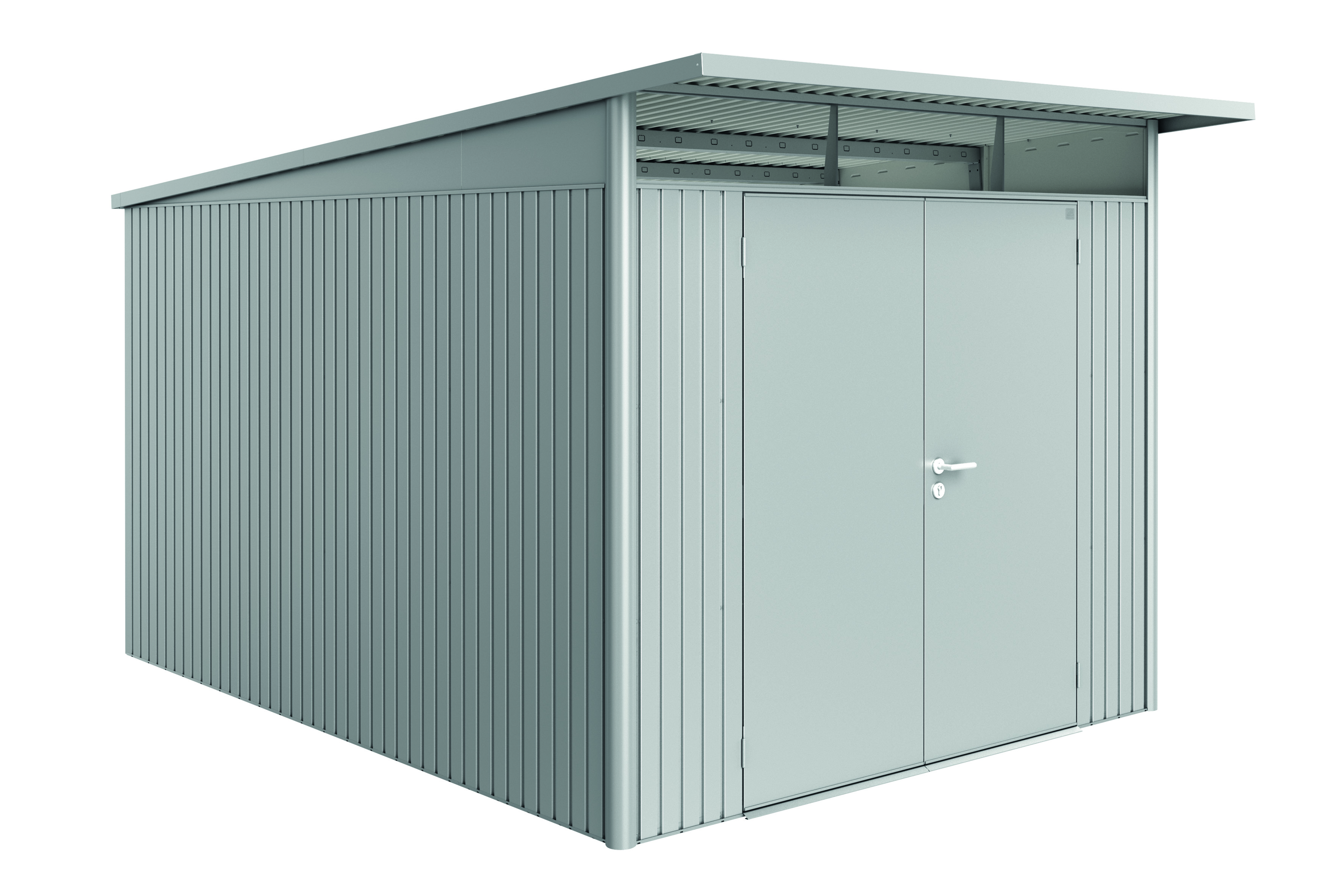 Gerätehaus AvantGarde Gr. XXL (silber-metallic, Doppeltür)