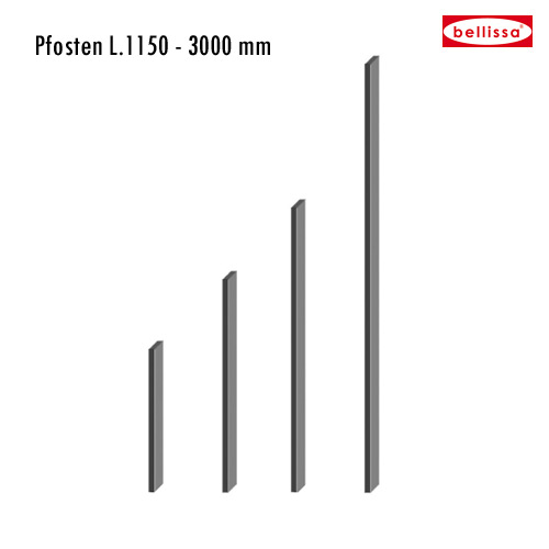 Pfosten 1450x30x100 mm zu Gitter limes (H 1500 mm)