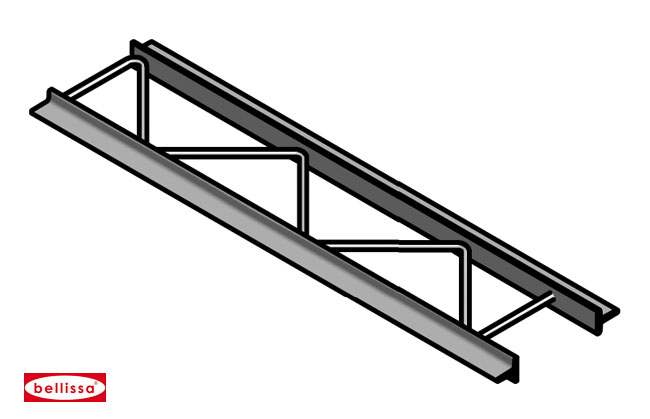 Pfosten mit Platte 180 x 1950 mm (zu Gitter maceria H 2100 mm)