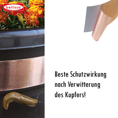 Schneckenband Kupfer selbstkl. 500x3 cm