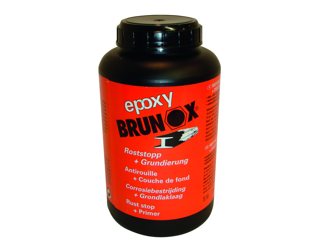 BRUNOX epoxy flüssig, Rostsanierer + (Grundierer Dose 1000 ml)