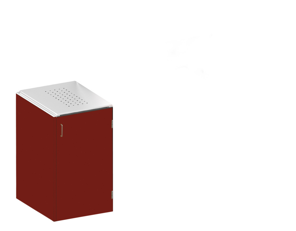 BINTO HPL rot Variante/Set 1er-Box, Edelstahl-Deckel