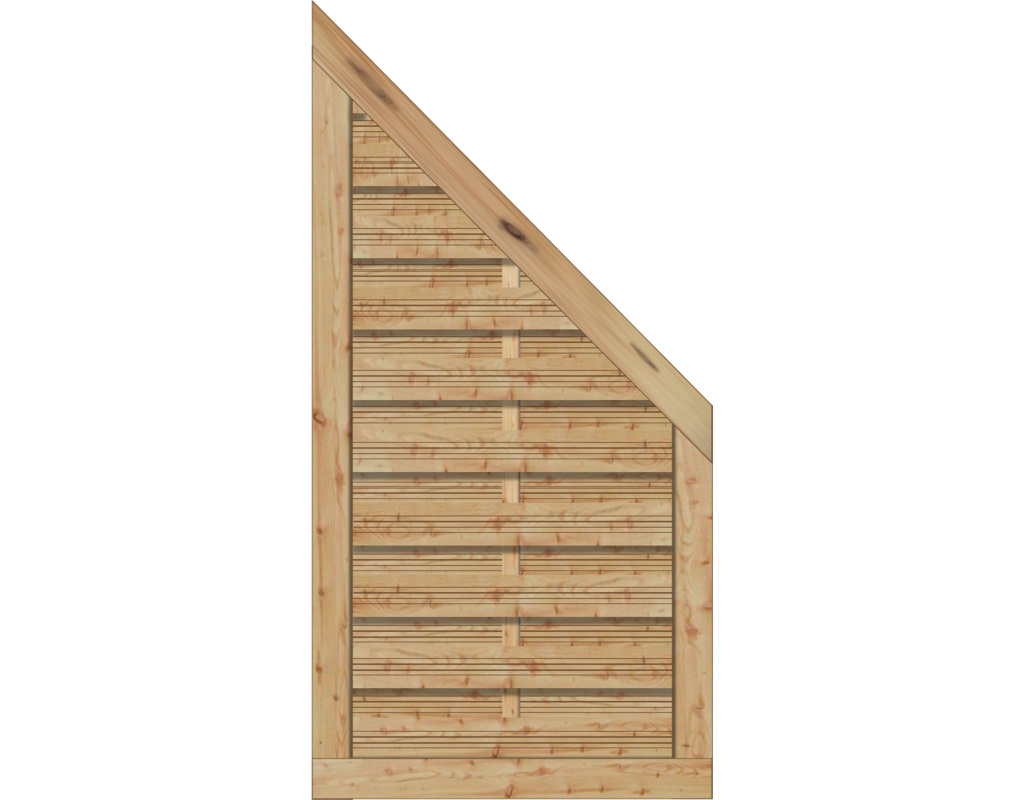 Dichtzaun Livorno, natur 90x180/90cm Abschluss