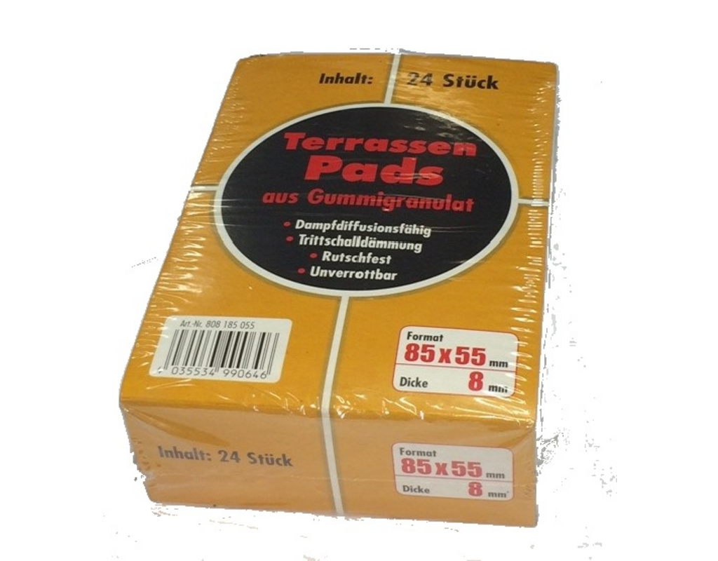 Terrassenpad 8 mm 85 x 55 mm Quadrate (mit 8 mm, Format: 85 x 55 mm, 24)