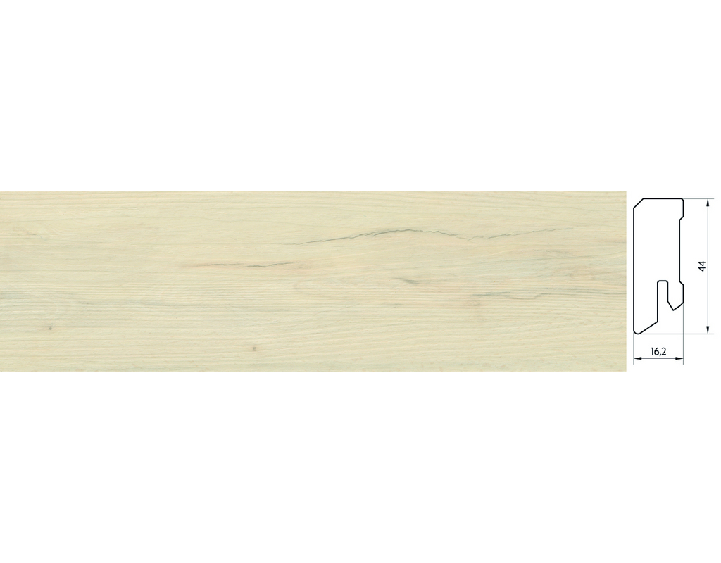 Designervinyl Steckfußleiste (L-1203 Hainbuche weiss)