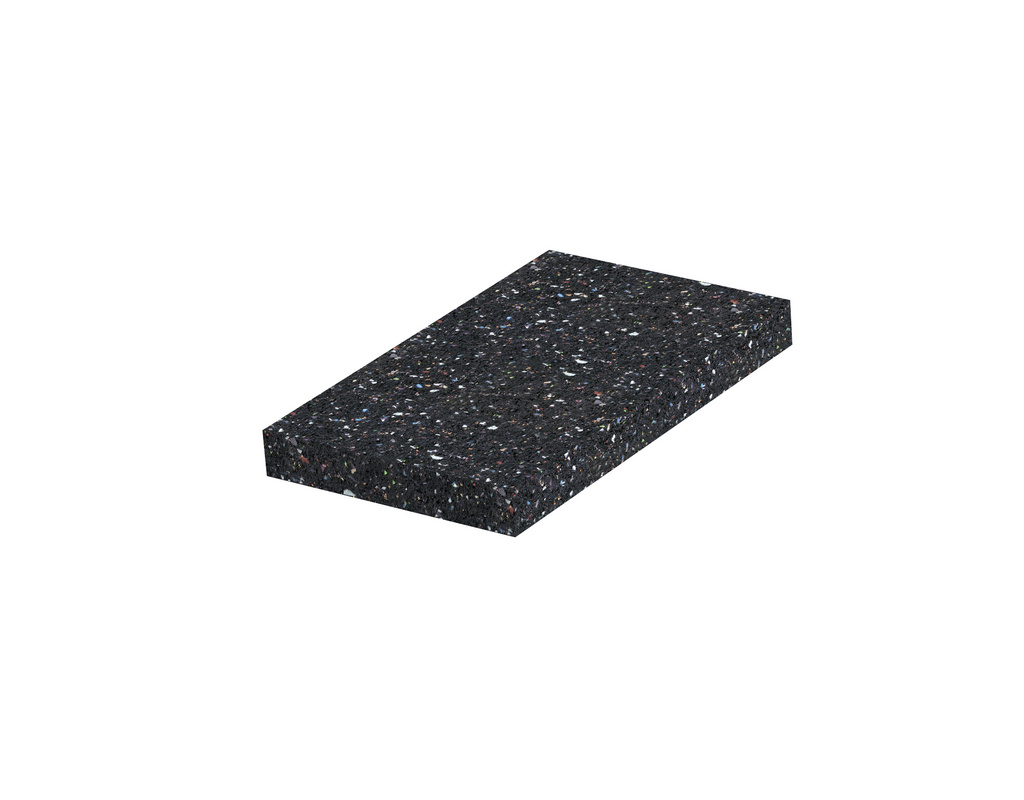 Gummipad schwarz 100x60x10 mm