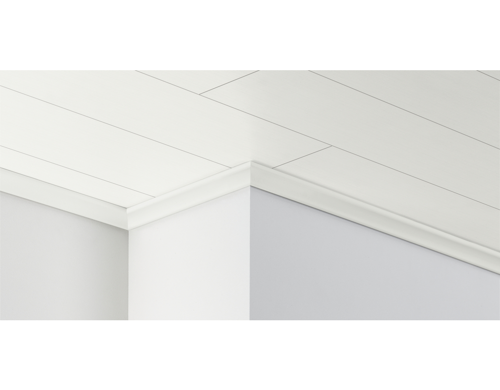 Deckenleiste DAL 2 Seidenmatt Weiss Dekor 2570x40x22 mm