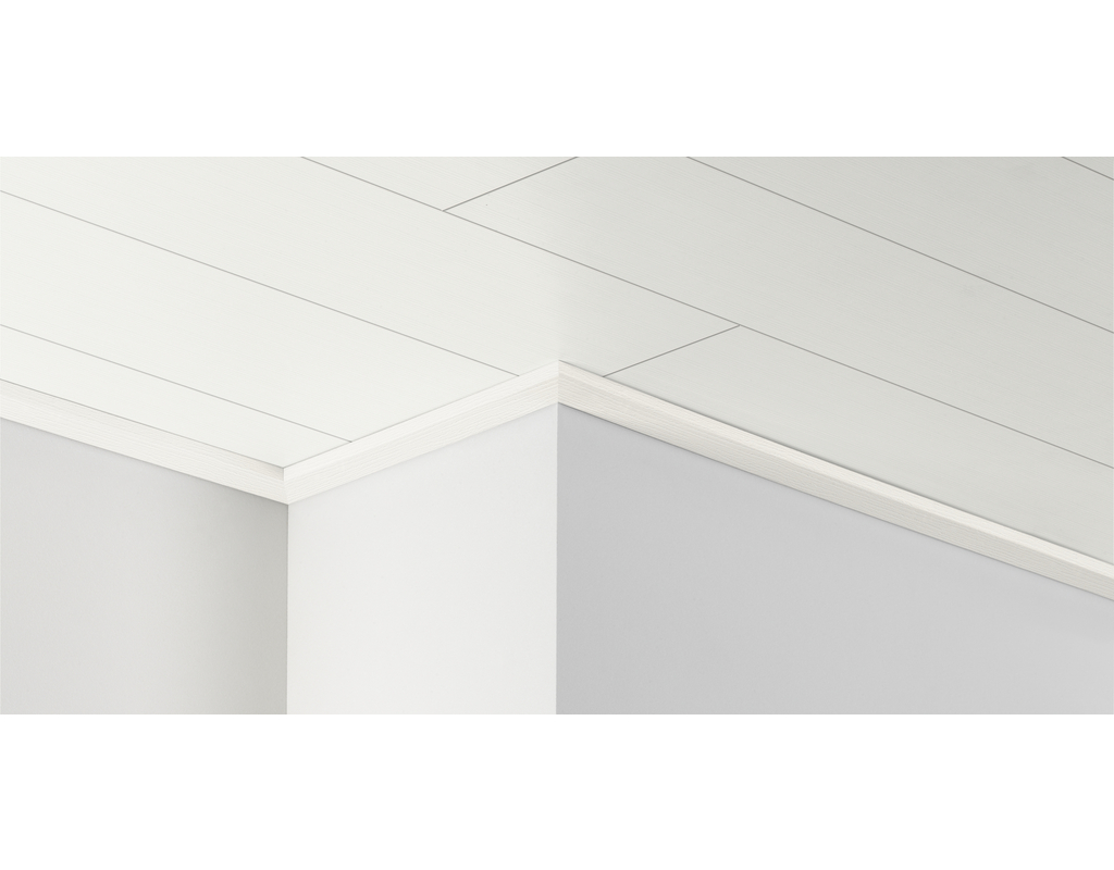 Deckenleiste DAL 3 Struktur Weiss Dekor 2570x34x12 mm