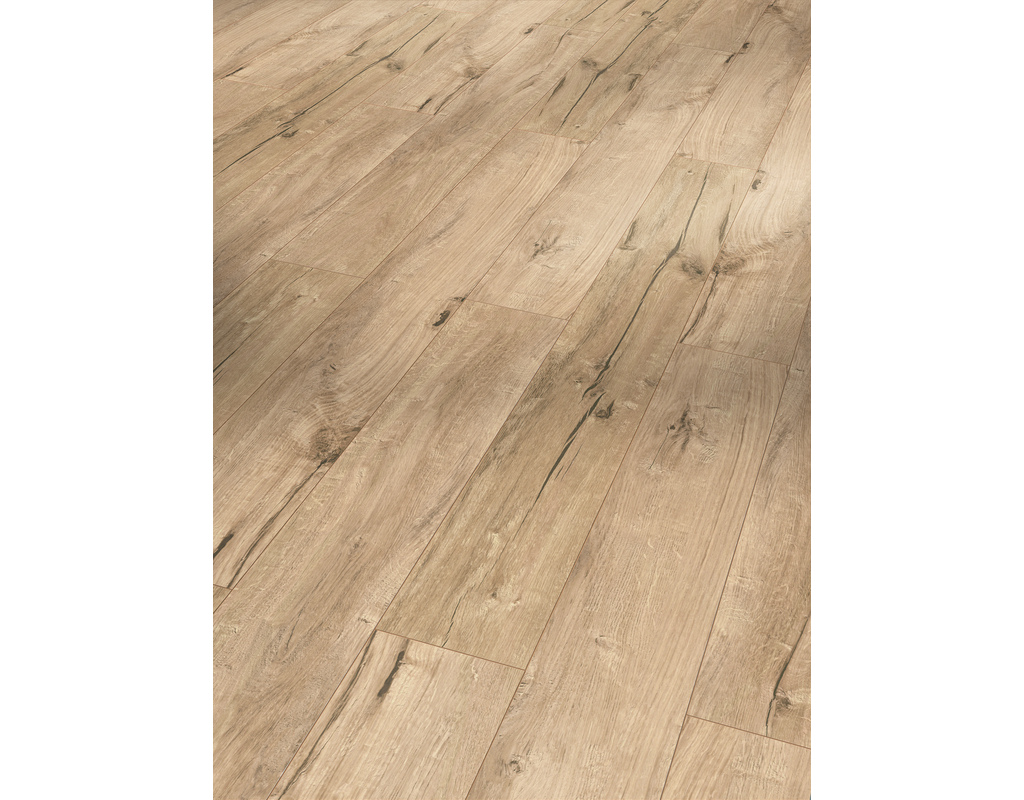 Laminat Trendtime 1 Eiche Century Sand Stabdiele Vintagestruktur 4-seitig gefast 1285x158x8mm