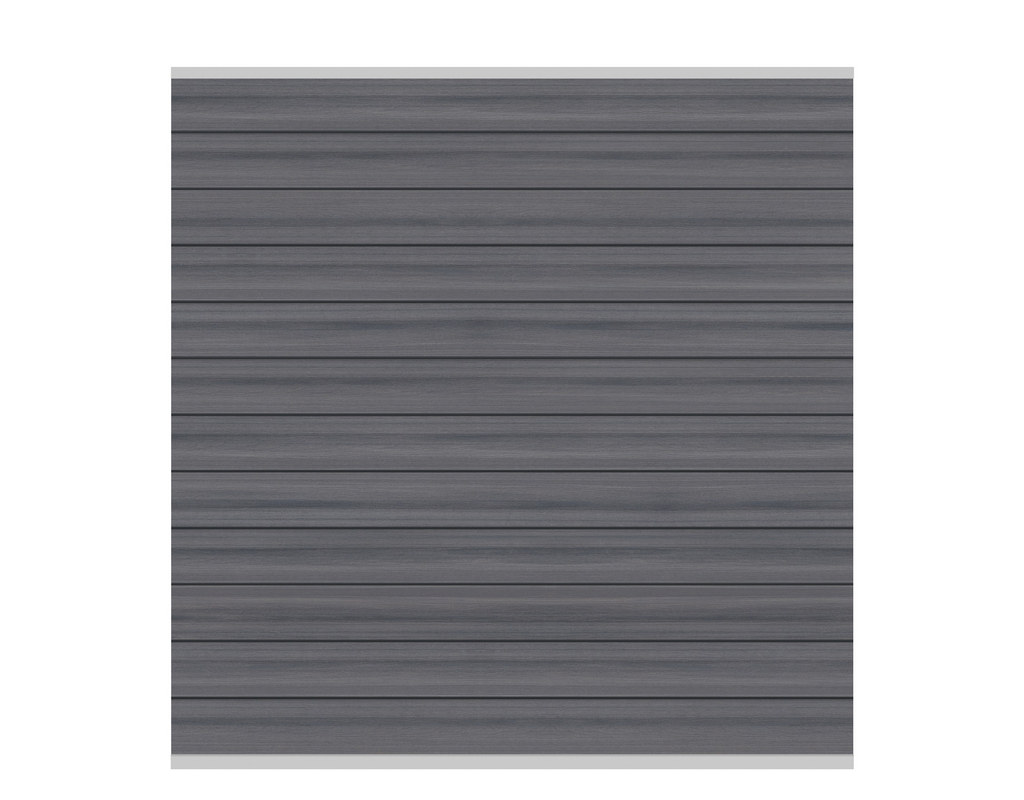SYSTEM Platinum Zaunfeld-Set grau, Silber-Leiste 178x183cm