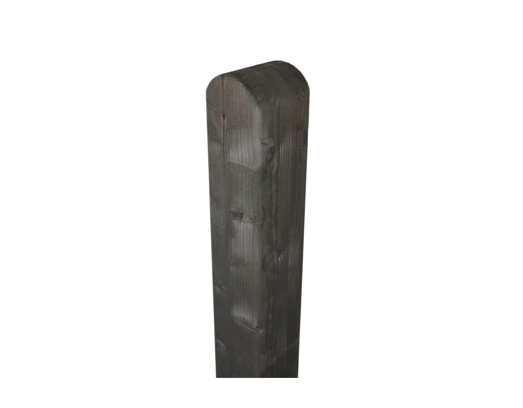 90x90mm Leimholzpf. Fichte Granit 2,10m, Kopf gerundet
