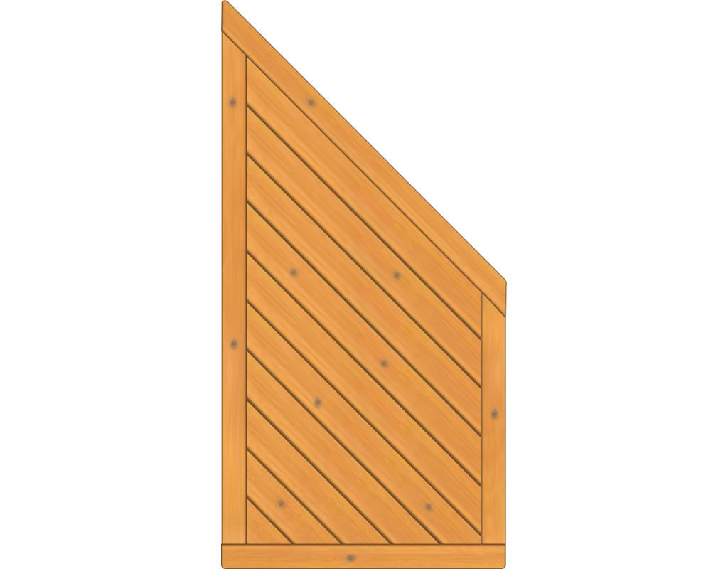 Lugano Dichtzaun, Fichte Pinie 90x180/90cm, Abschluss geschlossen