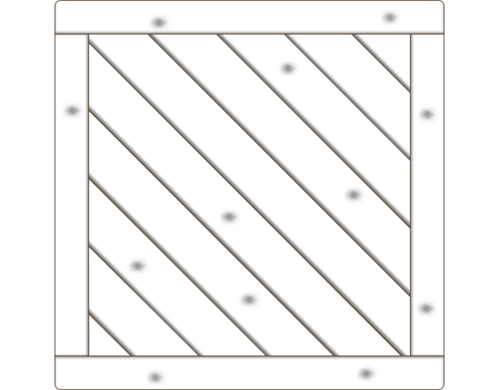 Lugano Vorgartenzaun, Fichte Grauweiß 90x90cm, geschlossen