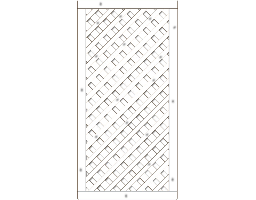 Lugano Rankzaun, Fichte Grauweiß 90x180cm