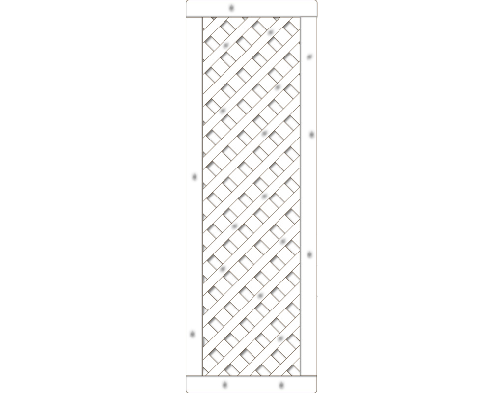 Lugano Rankzaun, Fichte Grauweiß 60x180cm