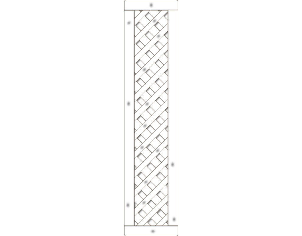Lugano Rankzaun, Fichte Grauweiß 41x180cm