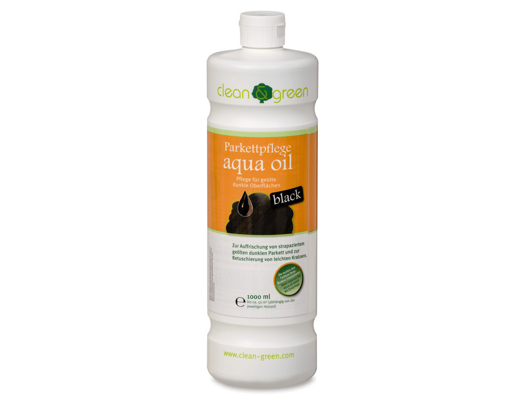 clean & green aqua oil (Internat.) black für geölte Oberflächen 1L